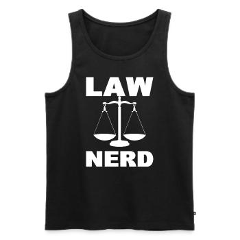 Law Nerd Rechtsanwalt - Männer Premium Bio Tank Top - Schwarz - Vorne - AI Model Male 178 light (178cm)