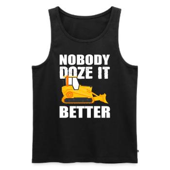 Lustiger Anbieter schwerer Geräte Bulldozer -Opera - Männer Premium Bio Tank Top - Schwarz - Vorne - AI Model Male 178 light (178cm)
