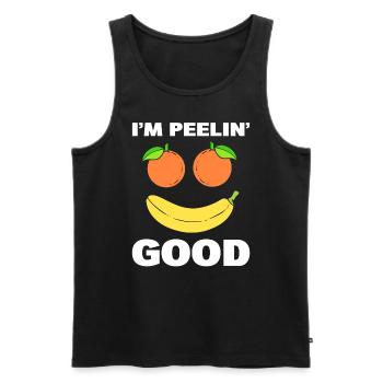 Bananen -Wortspiele Obstpflücker - Männer Premium Bio Tank Top - Schwarz - Vorne - Michal (187cm)