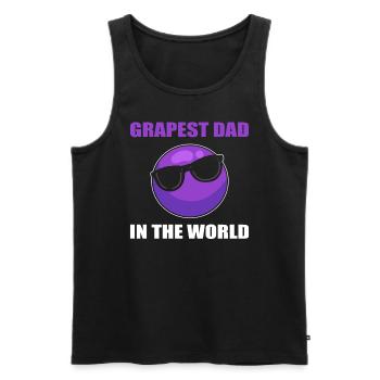 Trauben Wortspiel Obstzüchter - Männer Premium Bio Tank Top - Schwarz - Vorne - Michal (187cm)