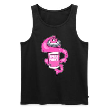 Spray Paint Professioneller Graffiti -Künstler - Männer Premium Bio Tank Top - Schwarz - Vorne - Michal (187cm)