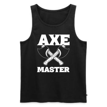 Axe Master Holzarbeiter - Männer Premium Bio Tank Top - Schwarz - Vorne - AI Model Male 178 light (178cm)