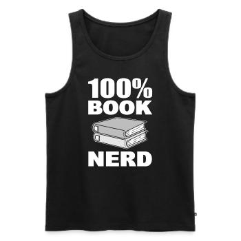 100% Book Nerd Autor - Männer Premium Bio Tank Top - Schwarz - Vorne - AI Model Male 178 light (178cm)