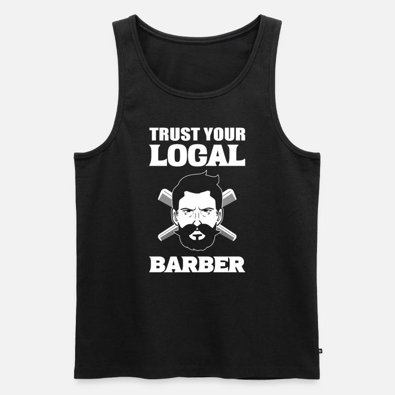 Friseur Humor Friseur - Männer Premium Bio Tank Top - Schwarz