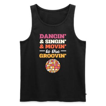 Klassische Disco Tanzlehrer - Männer Premium Bio Tank Top - Schwarz - Vorne - Michal (187cm)