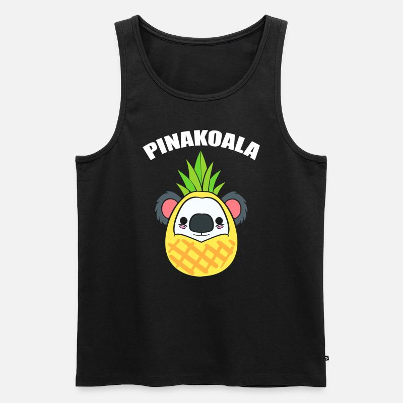 Koala Wortspiele Ananaspflücker - Männer Premium Bio Tank Top - Schwarz