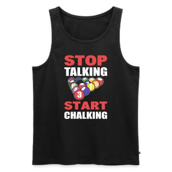 Lustiger Pool -Billard Poolspieler - Männer Premium Bio Tank Top - Schwarz - Vorne - Michal (187cm)