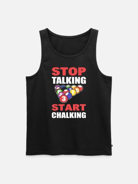 Lustiger Pool -Billard Poolspieler - Männer Premium Bio Tank Top - Schwarz