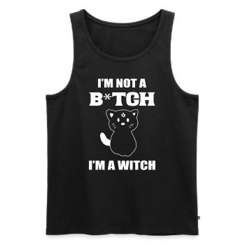 Ich bin eine Hexe Hexereibegeisterte - Männer Premium Bio Tank Top - Schwarz - Vorne - Michal (187cm)