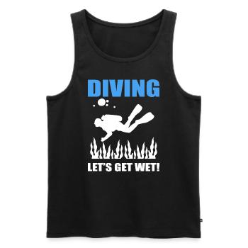 Tauchen Schnorcheln - Männer Premium Bio Tank Top - Schwarz - Vorne - Michal (187cm)