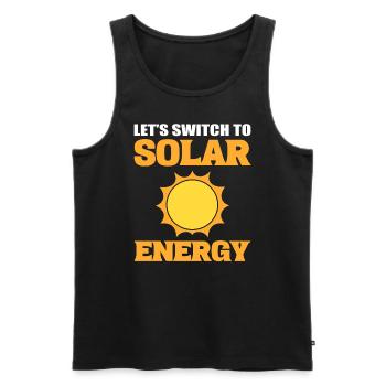 Solarenergie Energie Solarenergie -Inventar - Männer Premium Bio Tank Top - Schwarz - Vorne - AI Model Male 178 light (178cm)