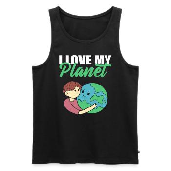 Earth Day Öko-Aktivist - Männer Premium Bio Tank Top - Schwarz - Vorne - AI Model Male 178 light (178cm)