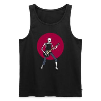 Skelettgitarrist Gitarrenspieler - Männer Premium Bio Tank Top - Schwarz - Vorne - Michal (187cm)