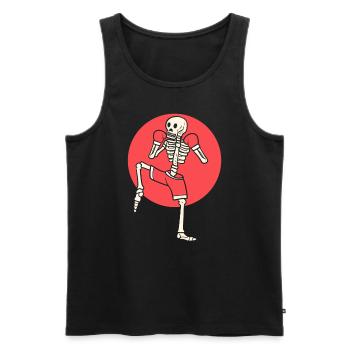 Muay Thai Skelett Muay Thai Instructor - Männer Premium Bio Tank Top - Schwarz - Vorne - Michal (187cm)