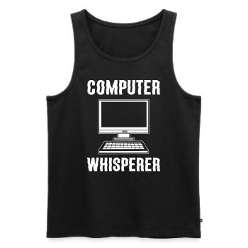 Computer Whisperer Web-Entwickler - Männer Premium Bio Tank Top - Schwarz - Vorne - AI Model Male 178 light (178cm)