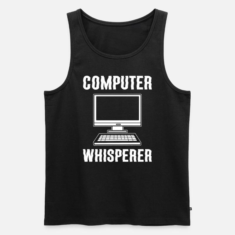 Computer Whisperer Web-Entwickler - Männer Premium Bio Tank Top - Schwarz
