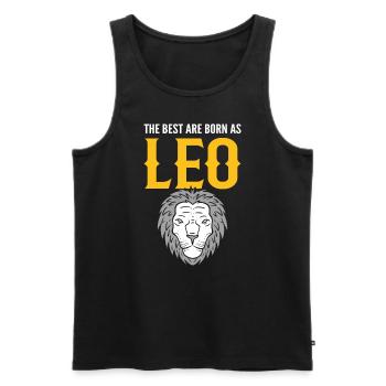 Leo -Zodiac -Zeichen Horoskop - Männer Premium Bio Tank Top - Schwarz - Vorne - AI Model Male 178 light (178cm)