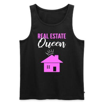 Real Estate Queen Immobilienmakler - Männer Premium Bio Tank Top - Schwarz - Vorne - Michal (187cm)