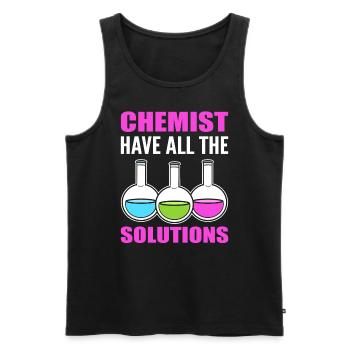 Chemists Have All The Solutions Labortechniker - Männer Premium Bio Tank Top - Schwarz - Vorne - AI Model Male 178 light (178cm)