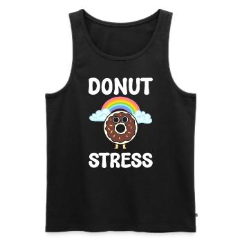 Donut Stress Donut -Liebhaber - Männer Premium Bio Tank Top - Schwarz - Vorne - Michal (187cm)