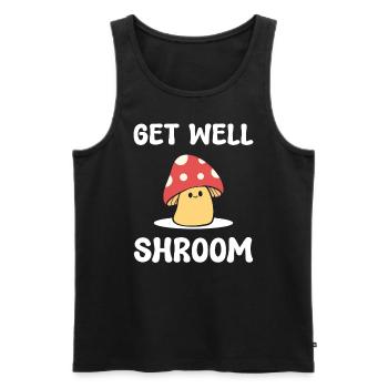 Lustiger Pilz Biologe - Männer Premium Bio Tank Top - Schwarz - Vorne - Michal (187cm)