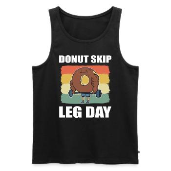 Donut Skip Leg Day Gebäckmacher - Männer Premium Bio Tank Top - Schwarz - Vorne - Michal (187cm)