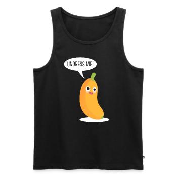 Undress Me Banane - Männer Premium Bio Tank Top - Schwarz - Vorne - Michal (187cm)