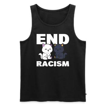 End Racism Anwalt gegen Rassismus - Männer Premium Bio Tank Top - Schwarz - Vorne - Michal (187cm)