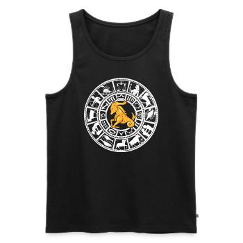 Capricorn Zodiac Sign Tierkreiszeichen Fan - Männer Premium Bio Tank Top - Schwarz - Vorne - AI Model Male 178 light (178cm)