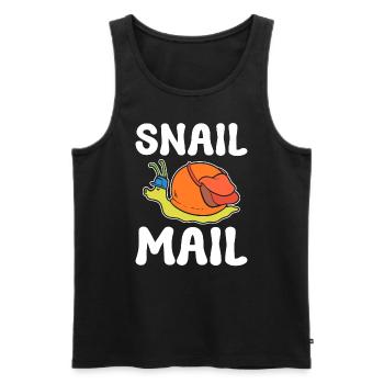 Lustige Schnecke Zoologe - Männer Premium Bio Tank Top - Schwarz - Vorne - AI Model Male 178 light (178cm)