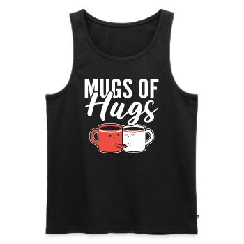 Mugs Of Hugs Kaffeeliebhaber - Männer Premium Bio Tank Top - Schwarz - Vorne - AI Model Male 178 light (178cm)