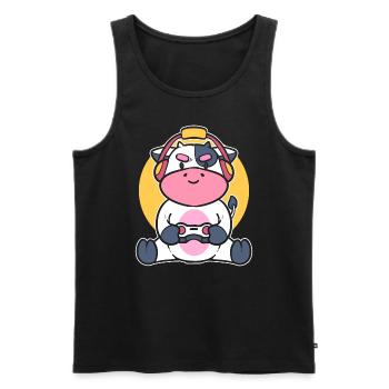 Certified Gamer Spieler - Männer Premium Bio Tank Top - Schwarz - Vorne - Michal (187cm)