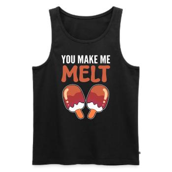 You Make Me Melt Eis am Stiel - Männer Premium Bio Tank Top - Schwarz - Vorne - Michal (187cm)