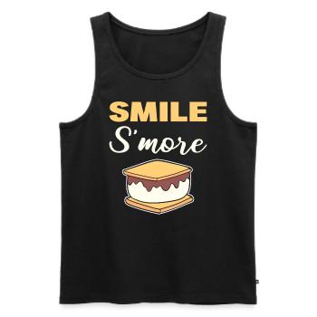 Smile S'more Komiker - Männer Premium Bio Tank Top - Schwarz - Vorne - AI Model Male 178 light (178cm)