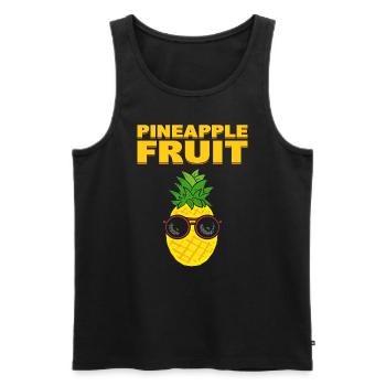 Ananasfrucht Rancher - Männer Premium Bio Tank Top - Schwarz - Vorne - Michal (187cm)