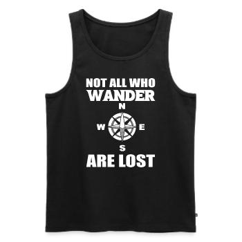 Kompass Erkundung der Welt Kapitän - Männer Premium Bio Tank Top - Schwarz - Vorne - AI Model Male 178 light (178cm)