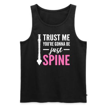 Lustiger Chiropraktiker Physiotherapeut - Männer Premium Bio Tank Top - Schwarz - Vorne - Michal (187cm)