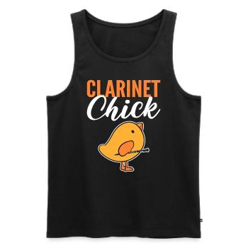 Lustiges Tier mit Klarinette Musiker - Männer Premium Bio Tank Top - Schwarz - Vorne - Michal (187cm)