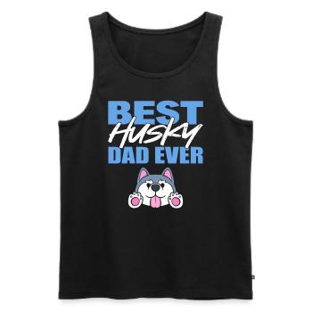Best Husky Dad Ever Hundetrainer - Männer Premium Bio Tank Top - Schwarz - Vorne - Michal (187cm)