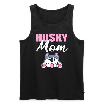Husky Mom Hundesitter - Männer Premium Bio Tank Top - Schwarz - Vorne - Michal (187cm)