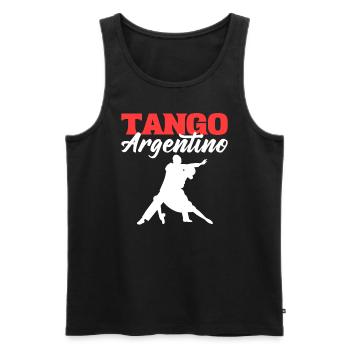 Tango Argentino Tango Tänzer - Männer Premium Bio Tank Top - Schwarz - Vorne - AI Model Male 178 light (178cm)