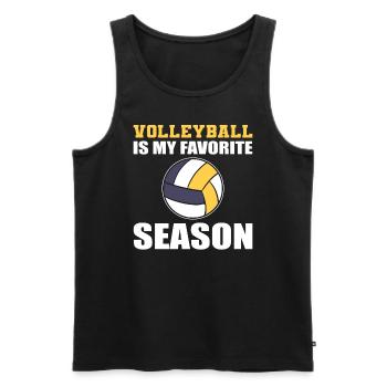 Volleyball Is My Favorite Season Athlet - Männer Premium Bio Tank Top - Schwarz - Vorne - Michal (187cm)