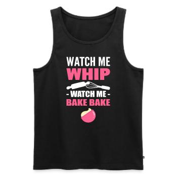 Funny Baking Bäcker - Männer Premium Bio Tank Top - Schwarz - Vorne - Michal (187cm)