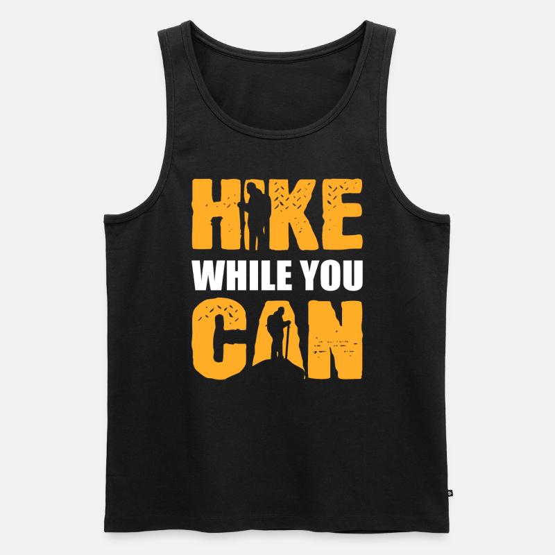Wanderberg Backpacker - Männer Premium Bio Tank Top - Schwarz