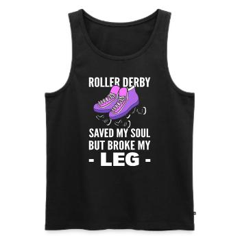 Roller Derby Skates Skater - Männer Premium Bio Tank Top - Schwarz - Vorne - Michal (187cm)