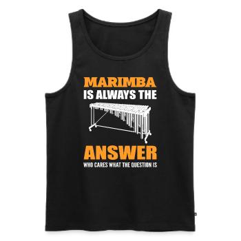 Marimba -Instrument Marimba -Spieler - Männer Premium Bio Tank Top - Schwarz - Vorne - AI Model Male 178 light (178cm)