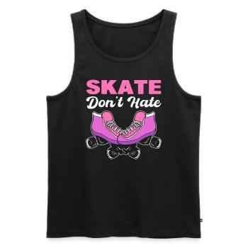Skate Don't Hate Inlineskater - Männer Premium Bio Tank Top - Schwarz - Vorne - AI Model Male 178 light (178cm)