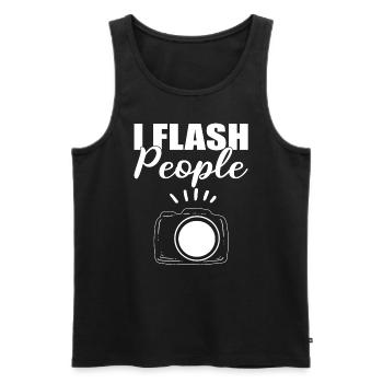 I Flash People Hochzeitsfotograf - Männer Premium Bio Tank Top - Schwarz - Vorne - AI Model Male 178 light (178cm)