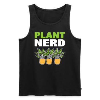Plant Nerd Ökologe - Männer Premium Bio Tank Top - Schwarz - Vorne - Michal (187cm)