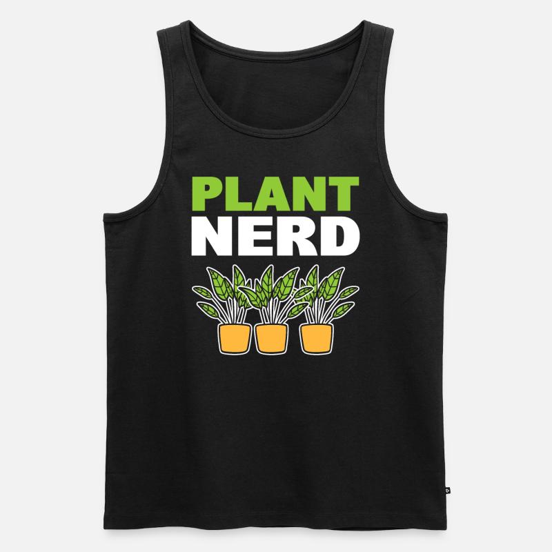Plant Nerd Ökologe - Männer Premium Bio Tank Top - Schwarz